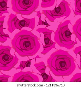 Seamless pattern with beautiful roses. Image of a bouquet of roses. Vector EPS10. Clipping mask applied. This pattern is available as Swatches.