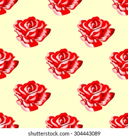 seamless pattern of beautiful roses on a light background