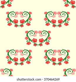 seamless pattern of beautiful roses on a light background, rose vector, roses background, roses bouquet, roses isolated, roses pattern, red roses, roses garden