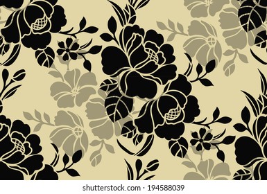 Seamless pattern with beautiful roses. Vector illustration.
