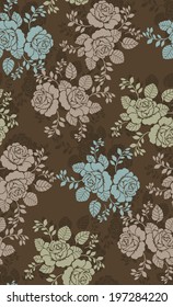 Seamless pattern with beautiful roses. Vector illustration.