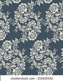 Seamless pattern with beautiful roses. Vector illustration.