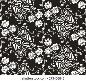 Seamless pattern with beautiful roses. Vector illustration.luxury style.