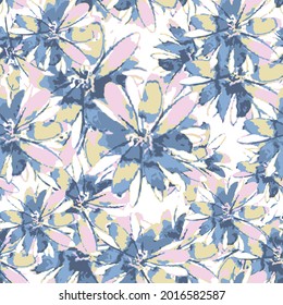 seamless pattern beautiful summer flowers. Stylish print for textile design and decoration.Floral background for Wallpaper,paper and fabric.