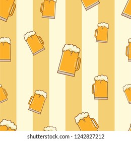Seamless pattern beer background template