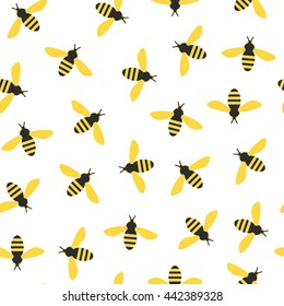 seamless pattern with bees