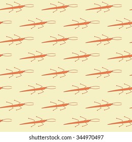 Seamless pattern with beetle. Vector illustration. EPS8