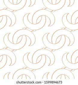 Seamless pattern. Beige abstract print on white background. Vector illustration