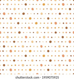 Seamless pattern with beige and brown dots