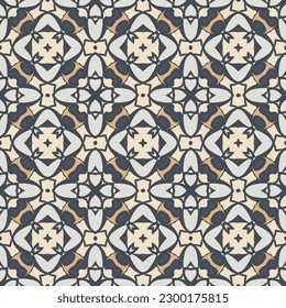 Patrón inmaculado en negro gris beige para la decoración, papel tapizado, azulejos, textiles, pañuelos de cuello. Decoración casera, decoración interior, diseño de tela.