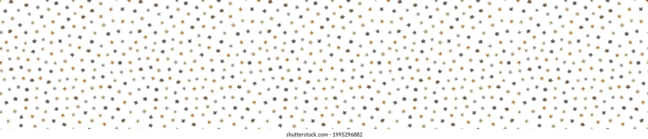 Seamless pattern with beige and grey flowers