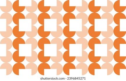 seamless pattern with beige and orange circle block and diamond shape, vertical strip column design for fabric print or t-shirt print, wallpaper vertical strip 