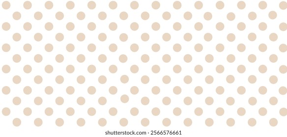 Seamless pattern with beige polka dot background