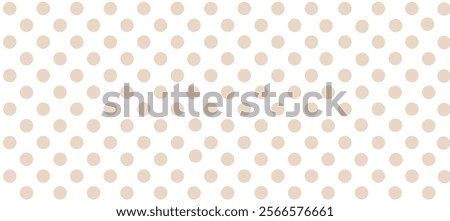 Seamless pattern with beige polka dot background