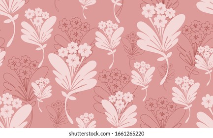 seamless pattern bellflower for wallpaper, background and texture