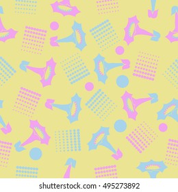 Seamless pattern of  bells, halftone.