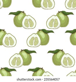 Seamless pattern with bergamots. Vector illustration for your design