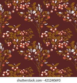 Seamless pattern with berries