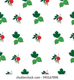 Seamless Pattern with berries colorful