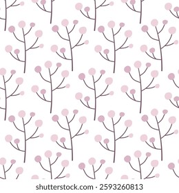 Seamless pattern from Berries. Cute illustration, vector, color, simple. Cartoon, flat. Isolated on white background