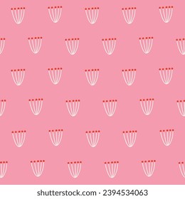 Patrón sin foco con bayas sobre fondo rosado. Perfecto para papel pintado, papel de regalo, tarjetas de felicitación de invierno. Ilustración del vector