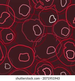 Seamless pattern with berries with red, rose and crimson elements