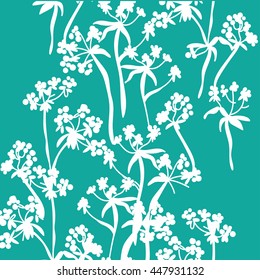 Seamless pattern with berries and sprigs . Cute , simple background .