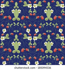 Seamless pattern with berries. Vector