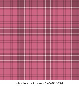 Seamless pattern in berry pink colors for plaid, fabric, textile, clothes, tablecloth and other things. Vector image. 