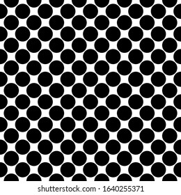 Seamless pattern. Big dots wallpaper. Circles ornament. Vector image. Polka dot motif. Circular figures backdrop. Rounds background. Dotted motif. Digital paper, textile print, web design, abstract