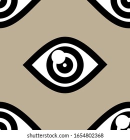 Seamless pattern with big eyes