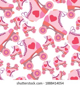 
seamless pattern with big and little rollers quads