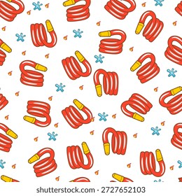 nahtloses Muster große zufällige Feuerwehr Ausrüstung Thema