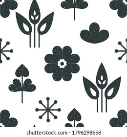 Patrón sin problemas con grandes elementos escandinavos