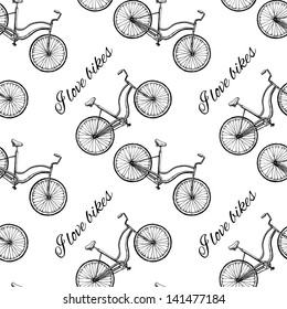 seamless pattern bikes