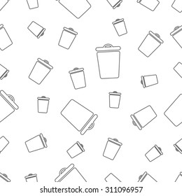 seamless pattern with bin