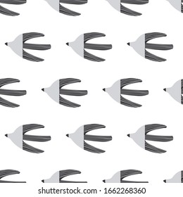 seamless pattern, Bird art background surface design for fabric scarf and decor
