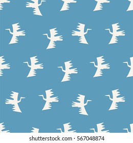 seamless pattern, bird art  background design for fabric and decor