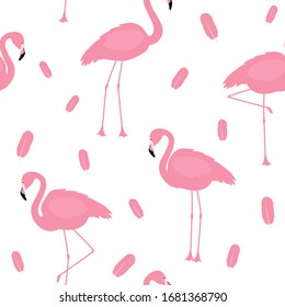 Nahtlose Muster-Vogelflamingo-Vektorillustration