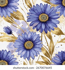 seamless pattern Bird of Paradise Flower