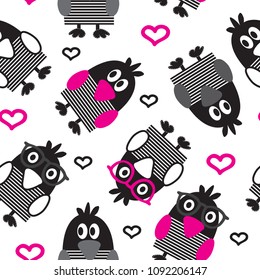 seamless pattern with bird vector illustration