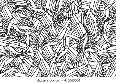 Seamless pattern of bird wings - stock vector