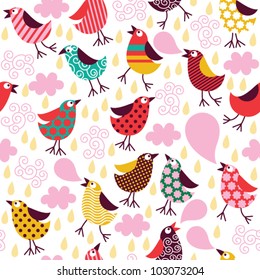 seamless pattern with birds