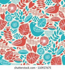 seamless pattern with birds