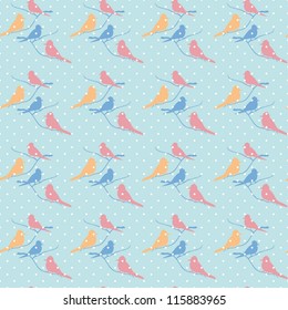 seamless pattern with birds