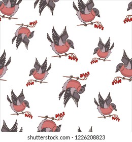 Seamless pattern with birds