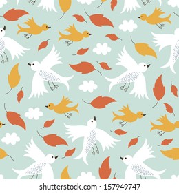 seamless pattern with birds 