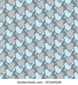 Seamless pattern with birds.
