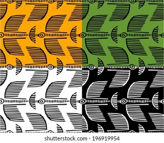 Seamless pattern with birds