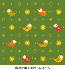 seamless pattern with birds